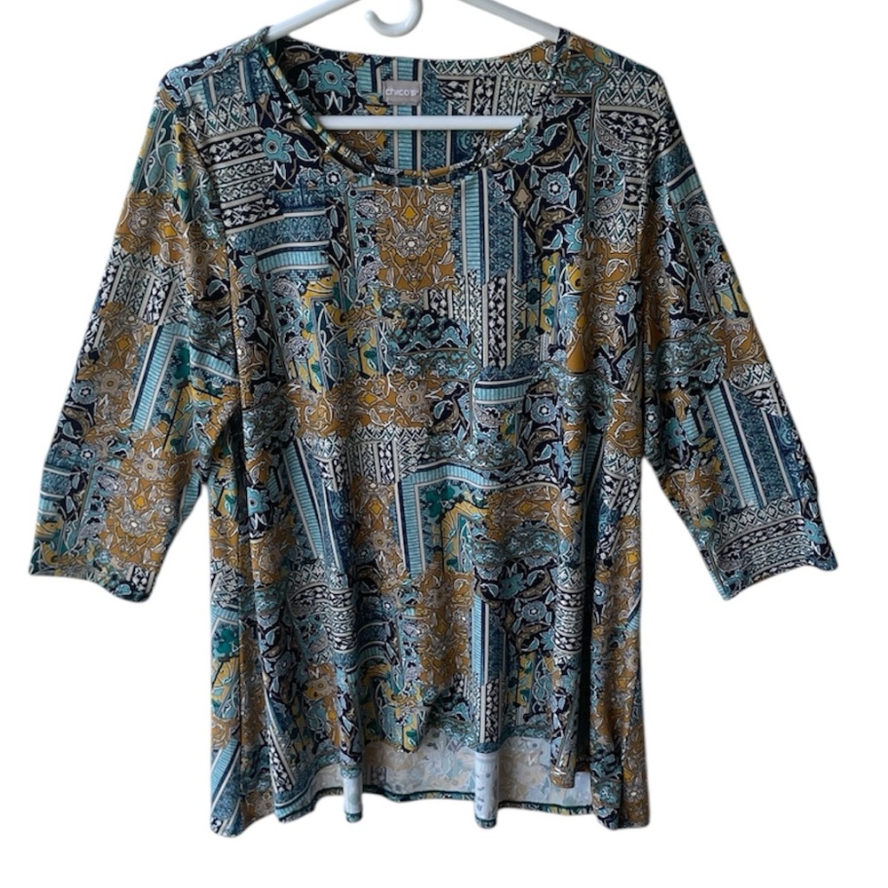 Chico's Multicolor Patterned Tunic